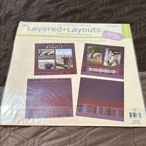Layered Layouts Scrapbook Kit - maroon  and Purple